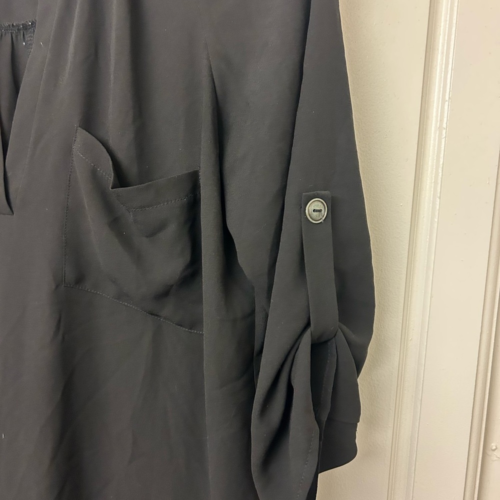 Bundle Lush Tunic Sheer Size Small black white Blouse Business Casual Work Wear - Picture 11 of 14